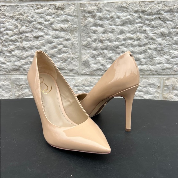 Sam Edelman Women’s Hazel Beige Blush Patent Leather Pump - Picture 6 of 8